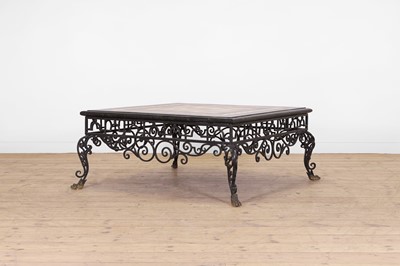 Lot 21 - A specimen marble-topped coffee table