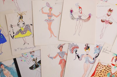 Lot 197 - A group of showgirl costume designs