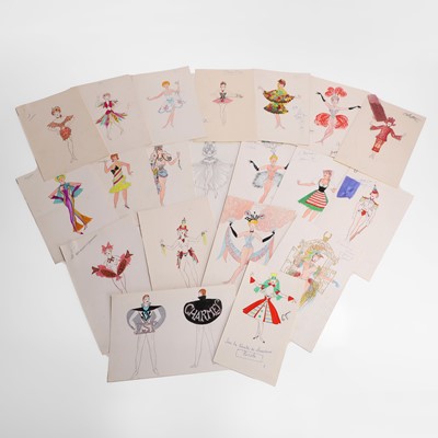Lot 198 - A group of showgirl costume designs