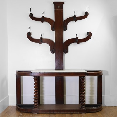 Lot 497 - A mahogany hall stand