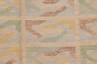 Lot 69 - A kilim flat-weave wool carpet in the style of Barbro Nilsson