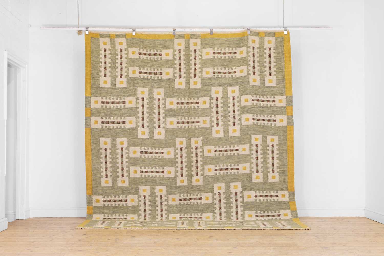 Lot 26 - A flat-weave wool rug of Scandinavian design