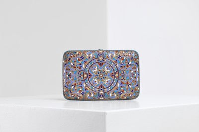 Lot 283 - A silver-gilt and cloisonné cigarette case