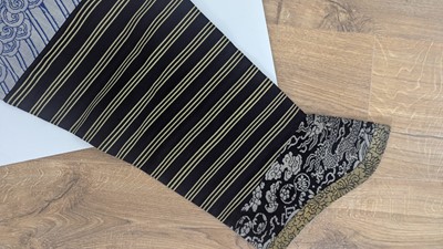 Lot 160 - A Chinese brocade-weave dragon robe