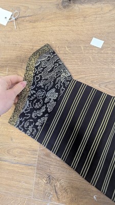 Lot 160 - A Chinese brocade-weave dragon robe