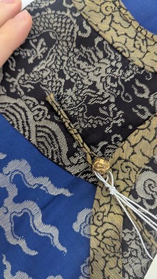 Lot 160 - A Chinese brocade-weave dragon robe