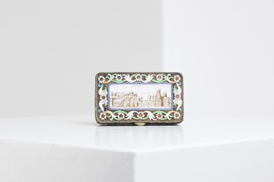 Lot 288 - A silver-gilt and cloisonné snuffbox