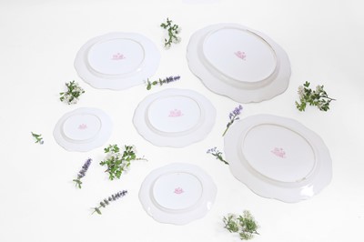 Lot 52 - A set of Victorian graduated porcelain armorial plates