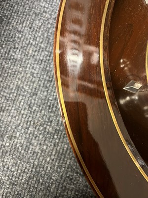 Lot 50 - A cased rosewood and brass-inlaid roulette wheel