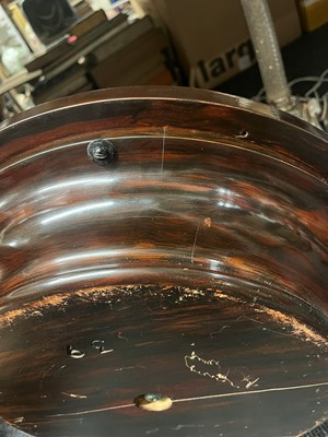 Lot 50 - A cased rosewood and brass-inlaid roulette wheel