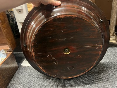 Lot 50 - A cased rosewood and brass-inlaid roulette wheel