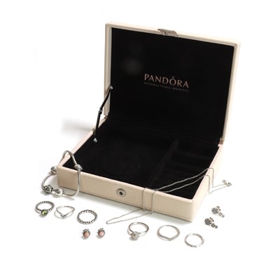 Lot 450 - A group of silver jewellery, by Pandora