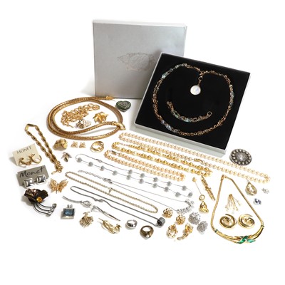 Lot 444 - A collection of mostly signed costume jewellery