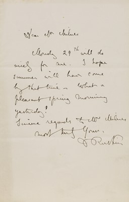 Lot 244 - John Ruskin (1819-1900)