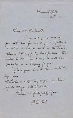Lot 244 - John Ruskin (1819-1900)