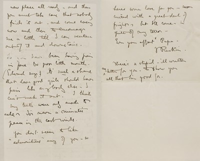 Lot 244 - John Ruskin (1819-1900)