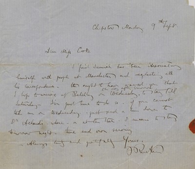 Lot 244 - John Ruskin (1819-1900)