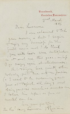 Lot 226 - John Ruskin (1819-1900)