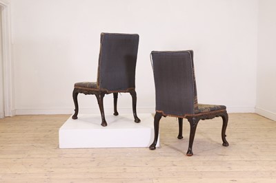 Lot 6 - A pair of George II mahogany side chairs