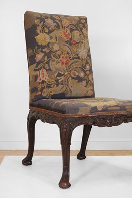 Lot 6 - A pair of George II mahogany side chairs