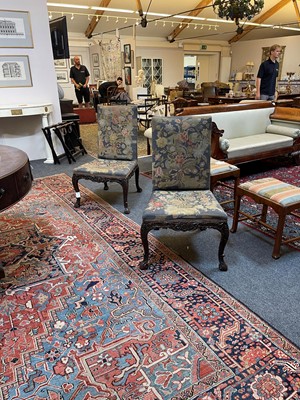 Lot 6 - A pair of George II mahogany side chairs