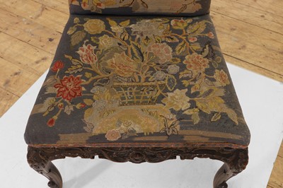 Lot 6 - A pair of George II mahogany side chairs