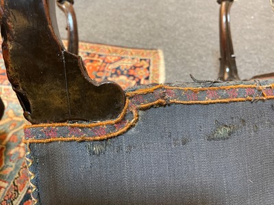 Lot 6 - A pair of George II mahogany side chairs