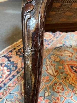 Lot 6 - A pair of George II mahogany side chairs