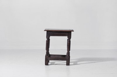Lot 5 - An oak joint stool