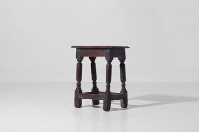 Lot 5 - An oak joint stool