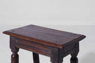 Lot 5 - An oak joint stool