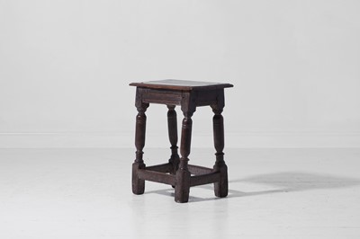 Lot 5 - An oak joint stool