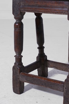 Lot 5 - An oak joint stool