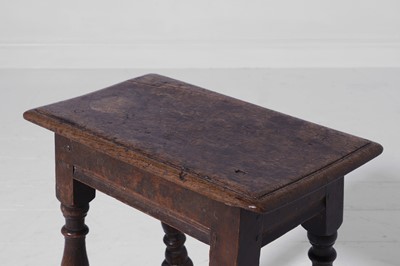 Lot 25 - An oak joint stool