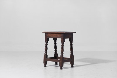 Lot 25 - An oak joint stool