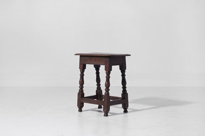 Lot 25 - An oak joint stool