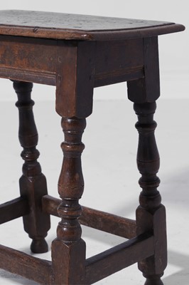 Lot 25 - An oak joint stool