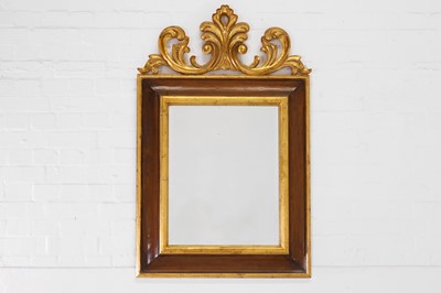 Lot 1 - A baroque-style walnut and parcel-gilt pier mirror