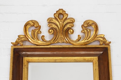 Lot 1 - A baroque-style walnut and parcel-gilt pier mirror