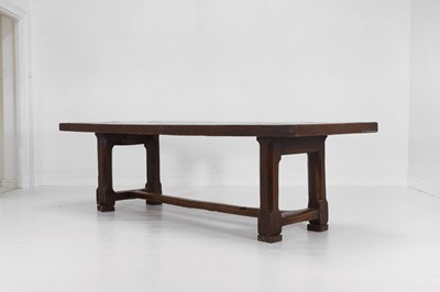 Lot 22 - An elm refectory table