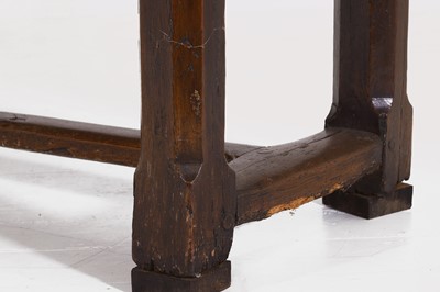 Lot 22 - An elm refectory table