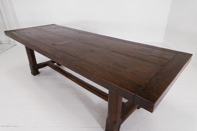 Lot 22 - An elm refectory table