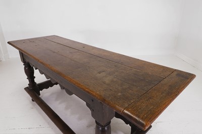Lot 11 - An oak refectory table