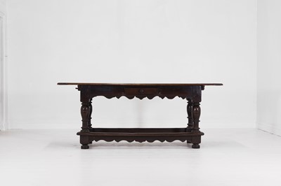 Lot 11 - An oak refectory table
