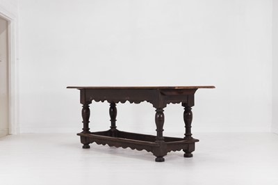 Lot 11 - An oak refectory table