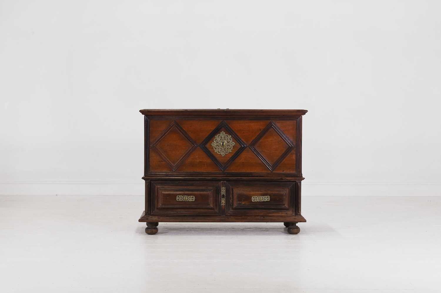 Lot 29 - An export rosewood chest-on-stand