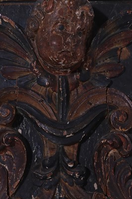 Lot 38 - A carved and painted pine pilaster