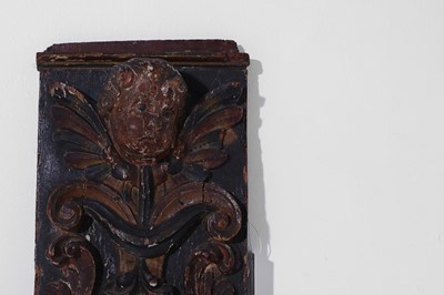 Lot 38 - A carved and painted pine pilaster
