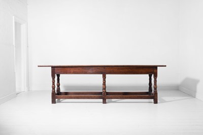 Lot 26 - An oak refectory table