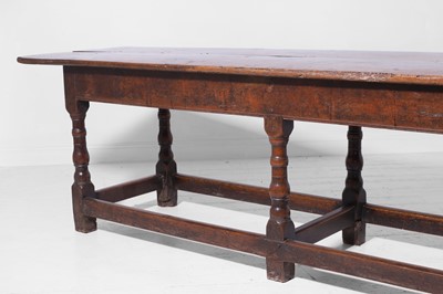 Lot 26 - An oak refectory table